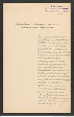 k.k. naturhistorisches Hofmuseum, Intendanzakten 1885-1896 (Hauer), Aktenzahl Z.94/1893, Seite 1